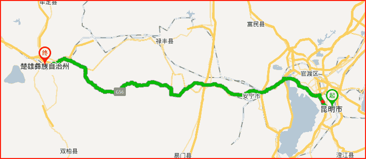 昆明到楚雄長途搬家線路地圖.png 昆明到楚雄長途搬家線路地圖.png
